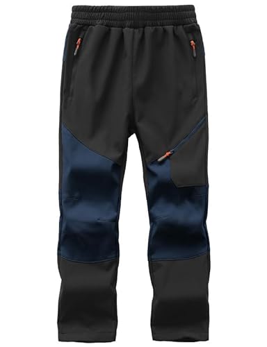 HFDWYJ Softshell Hose Kind Skihose Kinder Softshell Skihose Warm Gefütterte Thermohose Für Jungen Wasserdicht Hose Winddichte Winter Hose Dünne Softshellhose Kinder von HFDWYJ