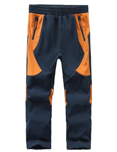 HFDWYJ Softshellhose Kinder, Thermohose Kinder Jungen, Warm Gefütterte Thermalhose,wasserdichte Hose Kinder Winddichte Winter Schneehose Kinder Outdoor Hose Kinder Wanderhose Kinder von HFDWYJ