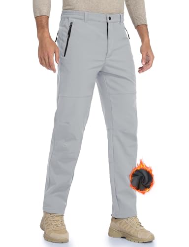 HFDWYJ Winter Softshellhose Herren Wanderhose Wasserdicht Winter Outdoorhose Skihose Für Herren Gefüttert Funktionshose Trekkinghose Herren Mit Fleece Gefüttert Wasser Winterhose Männer-grau-M HFDWYJ Winter Softshellhose Herren Wanderhose Wasserdicht Winter Outdoorhose Skihose Für Herren Gefüttert Funktionshose Trekkinghose Herren Mit Fleece Gefüttert Wasser Winterhose Männer-grau-M von HFDWYJ