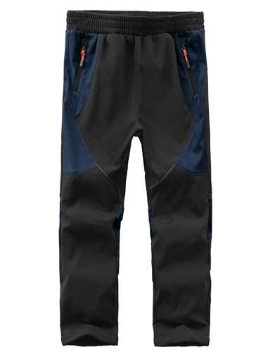 HFDWYJ Winterhose Softshellhose Kinder Mit Fleecefutter wasserdichte Outdoor Hose Warm Skihose Wanderhose Jungen von HFDWYJ