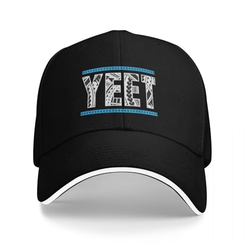 HFGAASSH Baseball Cap Schwarz Weiß Jey USO Yeet Sommer s Frauen Männer Unisex Weiblich Strand Sonnencreme Hut Trucker Cap Sport Geschenk von HFGAASSH