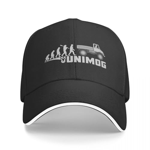 HFGAASSH Baseball Cap UNIMOG Evolution of Mankind (dunkler Hintergrund) Cosplay schwarz Frau Hüte Herren Urlaub Sport Geschenke von HFGAASSH