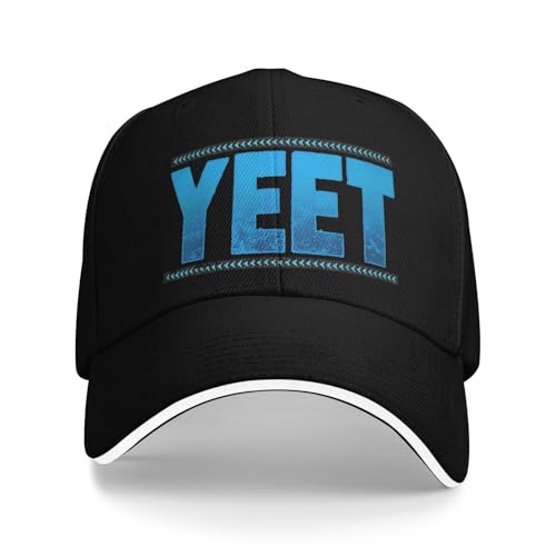 HFGAASSH Baseballkappe Baseballkappe YEET Für Unisex Trucker Hut Jahrgang Jey USO Sonnenkappe Verstellbare Passform Urlaub Sport Geschenke von HFGAASSH