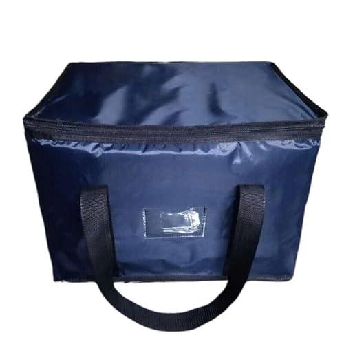HFGDRH Delivery Bags,WäRmehaltebeutel Pizza, 16L/28L/50L Lebensmittellieferung Isolierte Taschen Pizza Takeaway Thermo Warm/Kalt Große Tasche Ruck Cooler Getränketräger Zusammenklappbar(Blue-A,16L) von HFGDRH