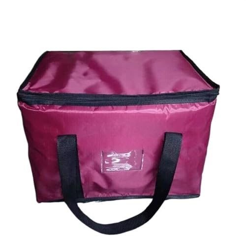 HFGDRH Delivery Bags,WäRmehaltebeutel Pizza, 16L/28L/50L Lebensmittellieferung Isolierte Taschen Pizza Takeaway Thermo Warm/Kalt Große Tasche Ruck Cooler Getränketräger Zusammenklappbar(Red-A,50L) von HFGDRH
