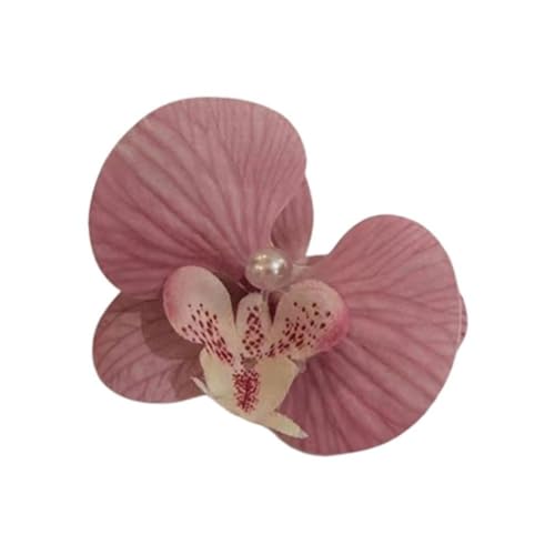 Phalaenopsis Orchidee künstliche Blumen-Haarspange, hawaiianische Blumen-Haarspangen, elegante Kunstseide, Orchidee, Kopfschmuck, Haarnadeln, Kopfbedeckung für Damen und Kinder von HFLWYWD