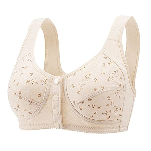 Sport BH Damen Ohne BüGel Bustier Starker Halt Front Closure Yoga Bra BüStenhalter Ohne Damenweste Komfort Bedruckt BH Front Knopf-UnterwäSche Plus-Size Bustiers Damen von HFStorry