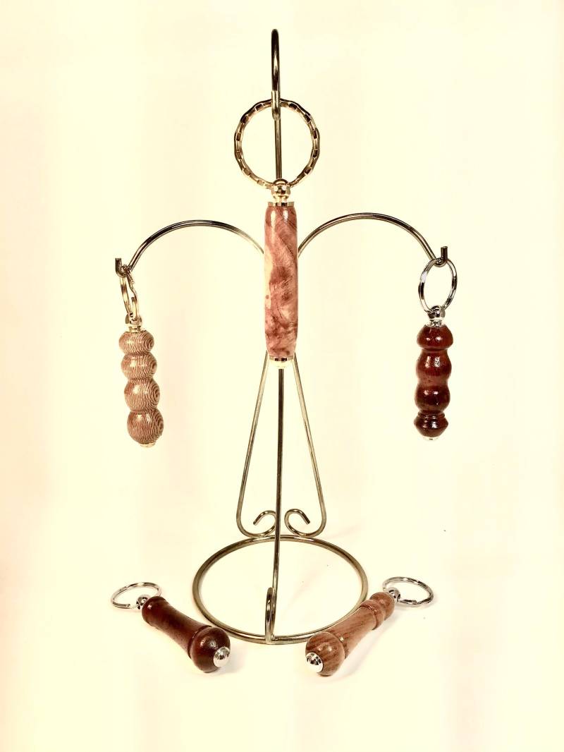 Handgemachte Schlüsselanhänger, Lacewood, Kirschmaser, Cocobolo, Osage Orange Handgemachte Schlüsselanhänger, Lacewood, Kirschmaser, Cocobolo, Osage Orange von HFTPenStore