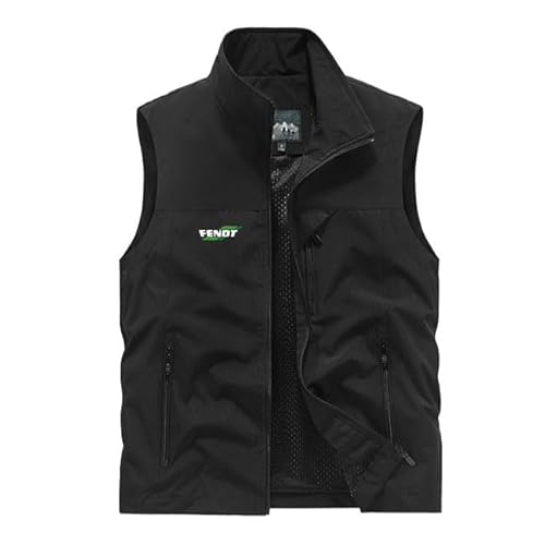 HFVUYAR Herren-Angelweste mit mehreren Taschen, Arbeitsjacke für Fe.n_dt, leichte ärmellose Jacke für Outdoor-Wanderungen (black,3XL) von HFVUYAR
