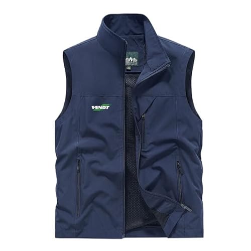 HFVUYAR Herren-Angelweste mit mehreren Taschen, Arbeitsjacke für Fe.n_dt, leichte ärmellose Jacke für Outdoor-Wanderungen (blue,XXL) von HFVUYAR