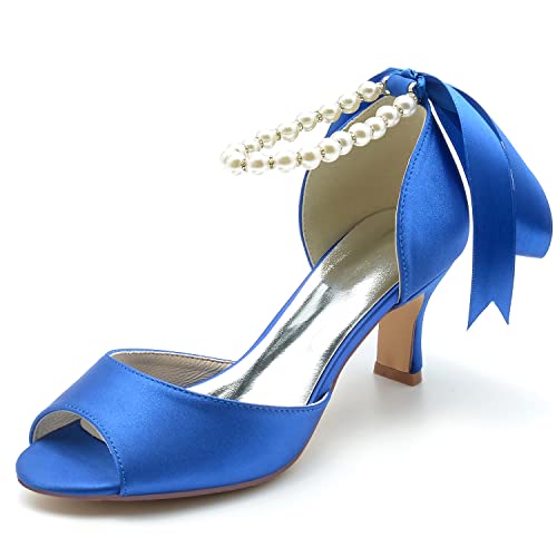 HFWXYSA Frauen Peeptoe Braut Sandalen Elfenbein Satin Perlen Knöchelriemen Party Hochzeitsschuhe Hoher Absatz Braut Abend Sandalen,Blau,38 EU HFWXYSA Frauen Peeptoe Braut Sandalen Elfenbein Satin Perlen Knöchelriemen Party Hochzeitsschuhe Hoher Absatz Braut Abend Sandalen,Blau,38 EU von HFWXYSA