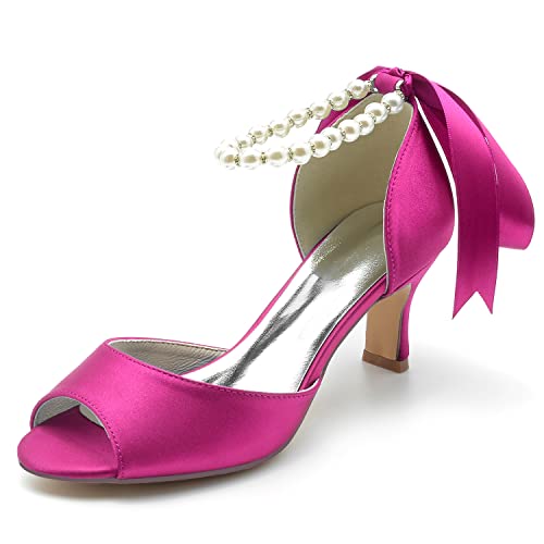 HFWXYSA Frauen Peeptoe Braut Sandalen Elfenbein Satin Perlen Knöchelriemen Party Hochzeitsschuhe Hoher Absatz Braut Abend Sandalen,Fuchsia,40 EU HFWXYSA Frauen Peeptoe Braut Sandalen Elfenbein Satin Perlen Knöchelriemen Party Hochzeitsschuhe Hoher Absatz Braut Abend Sandalen,Fuchsia,40 EU von HFWXYSA