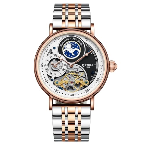 HFWXYSA Herren Skeleton Uhren Mechanische Selbstwinding Tourbillon Watch Sport Edelstahl wasserdichte Business Leder Armbanduhr Für Männer Valentinstag Geburtstagsgeschenke,Schwarz HFWXYSA Herren Skeleton Uhren Mechanische Selbstwinding Tourbillon Watch Sport Edelstahl wasserdichte Business Leder Armbanduhr Für Männer Valentinstag Geburtstagsgeschenke,Schwarz von HFWXYSA