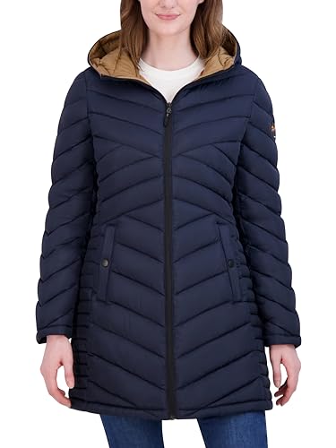 HFX Damen Wasserabweisende, verstaubare Jacke, Marine, Marineblau, XXL von HFX