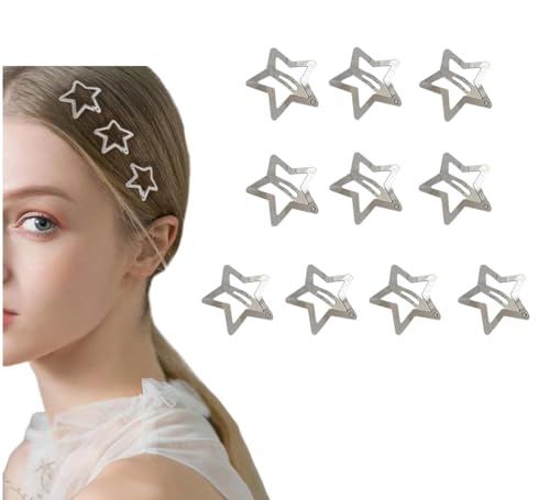 15 Stück Stern Haarspangen, Star Hair Clip,Metall-Stern-Haarspangen mit Schnappverschluss, ausgehöhlte Sterne-Haarnadel für Kinder, Mädchen und Frauen, schöne Stern-Kopfbedeckungen von HFYMXNB