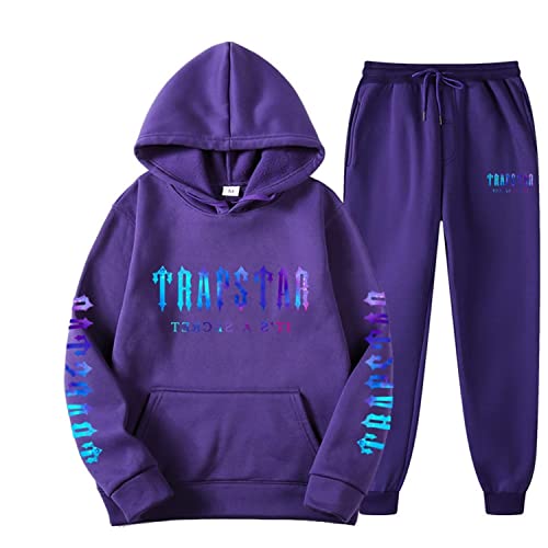 HFYZJY Trapstar anzug,Unisex Sportswear Trainingsanzug-Set,Kapuzenpullis und Hosen,Jogging Suit, Pullover,Hooded Jacket +Trousers von HFYZJY