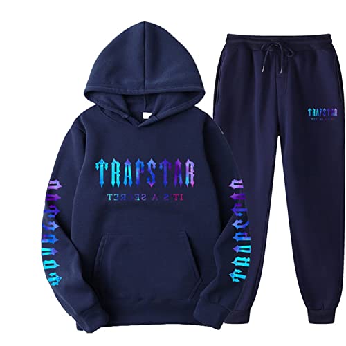 HFYZJY Trapstar anzug,Unisex Sportswear Trainingsanzug-Set,Kapuzenpullis und Hosen,Jogging Suit, Pullover,Hooded Jacket +Trousers von HFYZJY