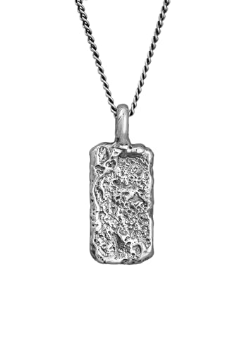 HG HAZE & GLORY Halskette Herren aus 925 Sterling Silber, Schmuck Männer, Silberkette mit Anhänger, Reminder, All We Have Is Now, 68 cm von HG HAZE & GLORY