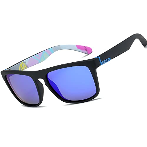 HGDGears Polarisierte Brille für Herren und Damen, Autofahren, Radfahren, Angeln, Retro-Sonnenbrille, UV-Schutz, (Tiefblau von HGDGears