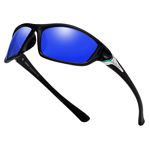 HGDGears Polarisierte Sport-Sonnenbrille für Herren Outdoor Radfahren Fahren Golf Laufen Angeln Tr90 Superlight Frame Eyewear Sun Glasses (UV400) (Blauer See) von HGDGears