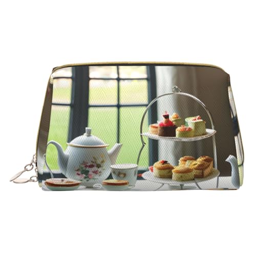 HGFVY Afternoon Tea Kulturbeutel, Reisefreundlicher Make-up-Organizer für Make-up-Pinsel, Lippenstifte, Weiss/opulenter Garten, Einheitsgröße von HGFVY