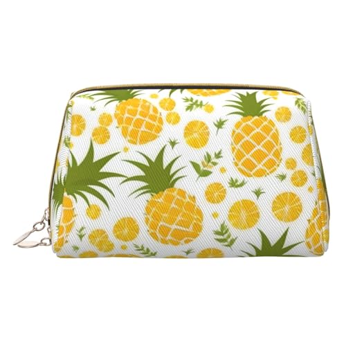 HGFVY Ananas Kulturbeutel, Reisefreundlicher Make-up-Organizer für Make-up-Pinsel, Lippenstifte, Weiss/opulenter Garten, Einheitsgröße von HGFVY