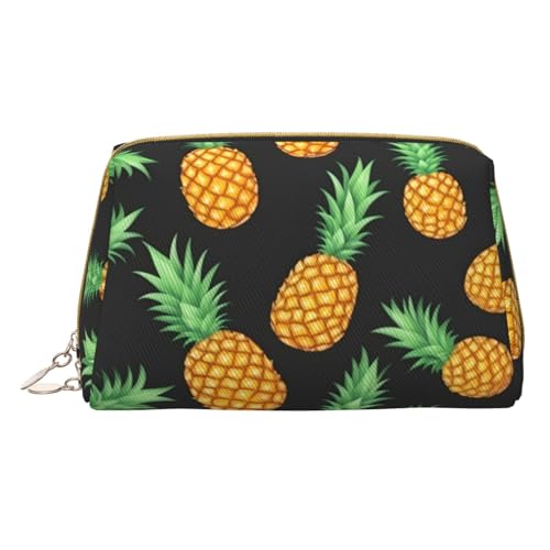 HGFVY Ananas-Kulturbeutel, reisefreundlicher Make-up-Organizer für Make-up-Pinsel, Lippenstifte, Weiss/opulenter Garten, Einheitsgröße von HGFVY