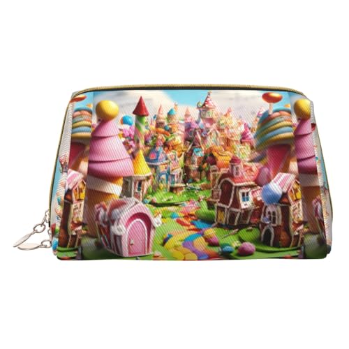 HGFVY Candy Land Kulturbeutel, Reisefreundlicher Make-up-Organizer für Make-up-Pinsel, Lippenstifte, Weiss/opulenter Garten, Einheitsgröße von HGFVY