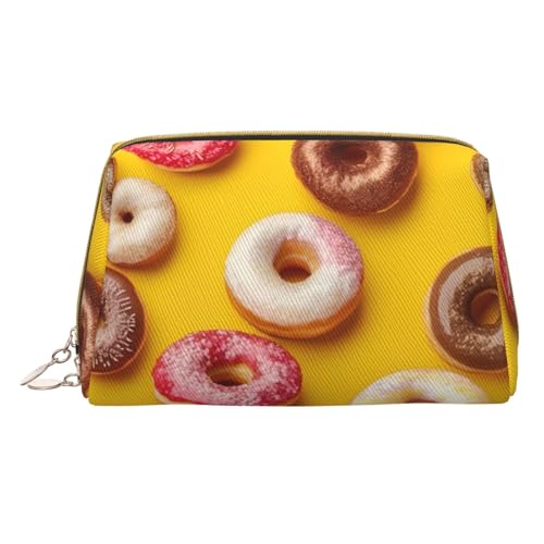 HGFVY Donut-Kulturbeutel, Reisefreundlicher Make-up-Organizer für Make-up-Pinsel, Lippenstifte, Weiss/opulenter Garten, Einheitsgröße von HGFVY