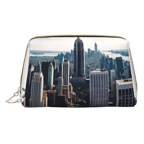 HGFVY Empire State Building Kulturbeutel, Reisefreundlicher Make-up-Organizer für Make-up-Pinsel, Lippenstifte, Weiss/opulenter Garten, Einheitsgröße von HGFVY