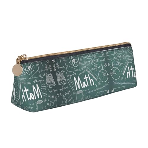 HGFVY Formulas Shapes Theory Mathematikunterricht Wort Mode Multifunktionales tragbares Leder-Federmäppchen mit großer Speicherkapazität Federmäppchen von HGFVY