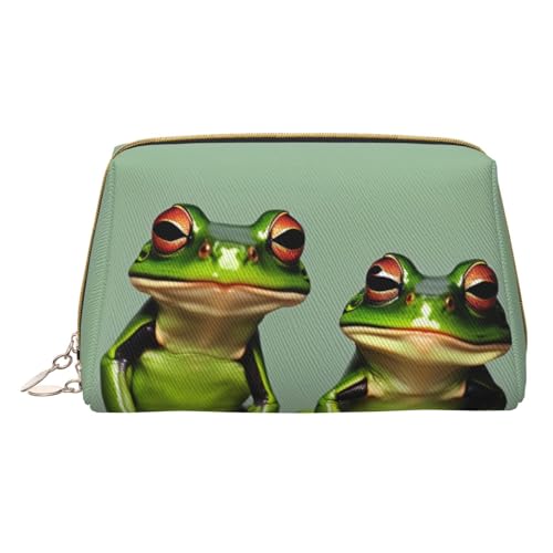 HGFVY Funny Green Frogs Kulturbeutel, Reisefreundlicher Make-up-Organizer für Make-up-Pinsel, Lippenstifte, 1 Stück, Weiss/opulenter Garten, Einheitsgröße von HGFVY