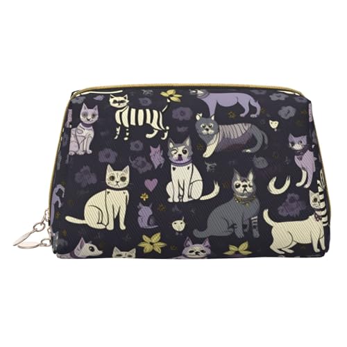 HGFVY Goth Spooky Kulturbeutel, Reisefreundlicher Make-up-Organizer für Make-up-Pinsel, Lippenstifte, Weiss/opulenter Garten, Einheitsgröße von HGFVY