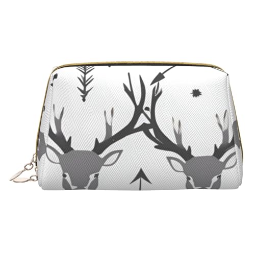 HGFVY Hunting Arrows Deer Kulturbeutel, Reisefreundlicher Make-up-Organizer für Make-up-Pinsel, Lippenstifte, Weiss/opulenter Garten, Einheitsgröße von HGFVY