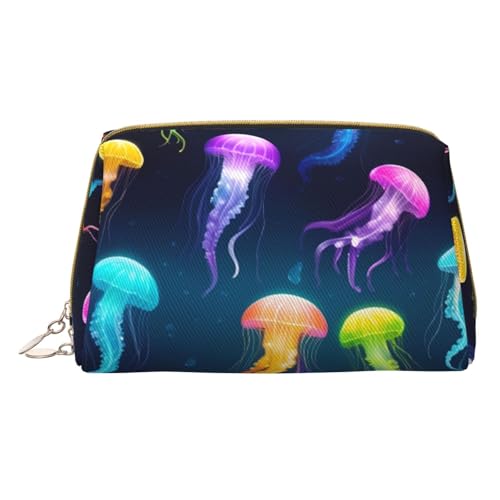 HGFVY Jellyfish Ocean Kulturbeutel, Reisefreundlicher Make-up-Organizer für Make-up-Pinsel, Lippenstifte, Weiss/opulenter Garten, Einheitsgröße von HGFVY