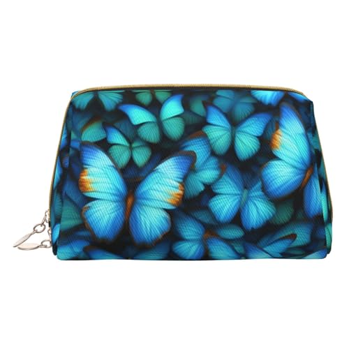 HGFVY Kosmetiktasche mit Schmetterlingsmotiv, Reisefreundlich, Make-up-Organizer für Make-up-Pinsel, Lippenstifte, Weiss/opulenter Garten, Einheitsgröße von HGFVY