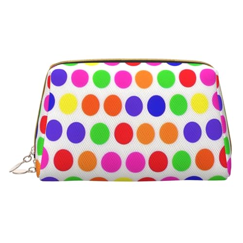 HGFVY Kosmetiktasche mit gepunkteten Punkten, reisefreundlicher Make-up-Organizer für Make-up-Pinsel, Lippenstifte, Weiss/opulenter Garten, Einheitsgröße von HGFVY