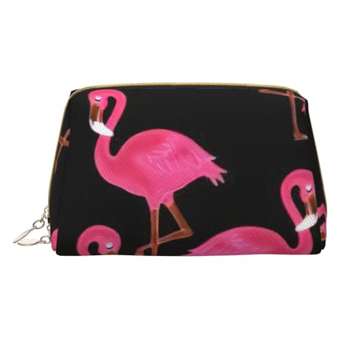 HGFVY Kosmetiktasche mit niedlichem Flamingo-Muster, reisefreundlich, Make-up-Organizer für Make-up-Pinsel, Lippenstifte, Weiss/opulenter Garten, Einheitsgröße von HGFVY