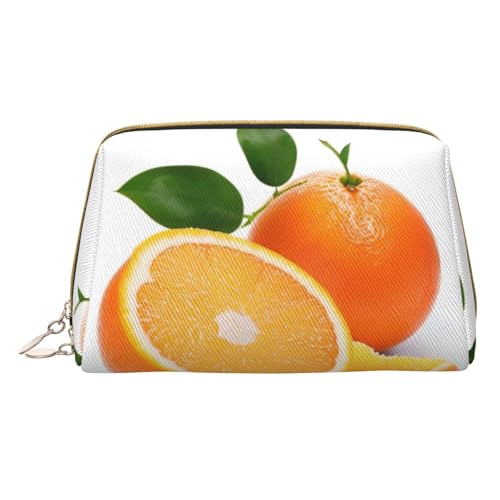 HGFVY Kulturbeutel, Reisefreundlicher Make-up-Organizer für Make-up-Pinsel, Lippenstifte, Orange, Weiss/opulenter Garten, Einheitsgröße von HGFVY