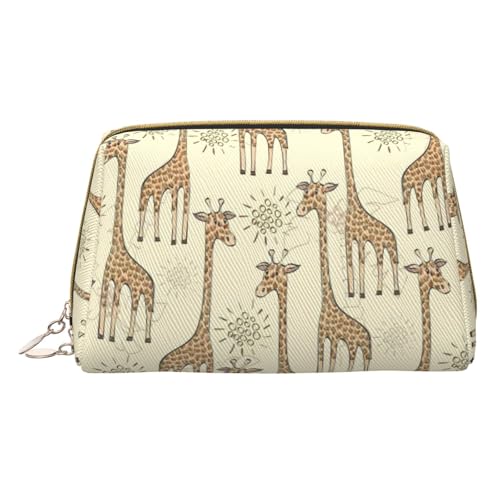 HGFVY Kulturbeutel, handgezeichnete Giraffen, Reisefreundlicher Make-up-Organizer für Make-up-Pinsel, Lippenstifte, Weiss/opulenter Garten, Einheitsgröße von HGFVY