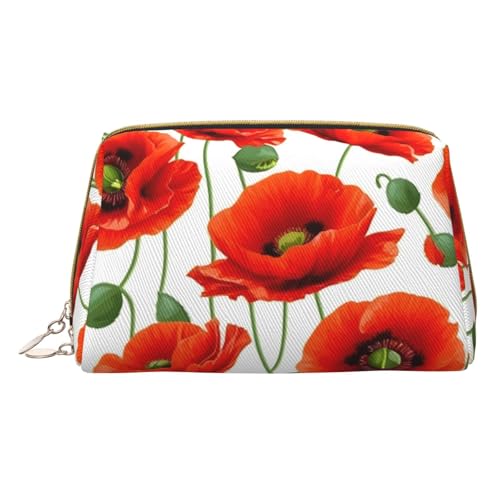 HGFVY Kulturbeutel mit Blumenmuster, reisefreundlicher Make-up-Organizer für Make-up-Pinsel, Lippenstifte, Weiss/opulenter Garten, Einheitsgröße von HGFVY