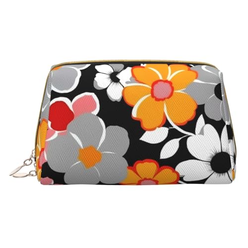 HGFVY Kulturbeutel mit Blumenmuster, reisefreundlicher Make-up-Organizer für Make-up-Pinsel, Lippenstifte, Weiss/opulenter Garten, Einheitsgröße von HGFVY