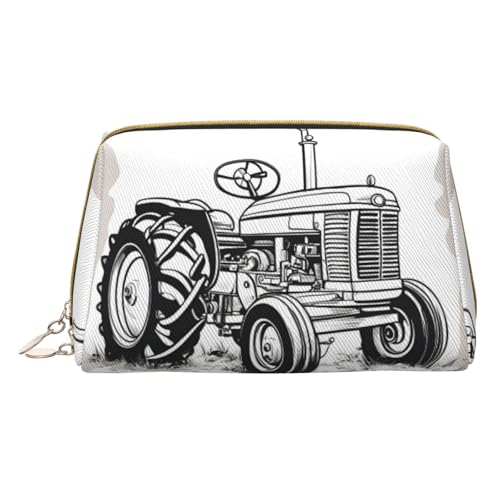 HGFVY Kulturbeutel mit Cartoon-Traktor, reisefreundlicher Make-up-Organizer für Make-up-Pinsel, Lippenstifte, Weiss/opulenter Garten, Einheitsgröße von HGFVY