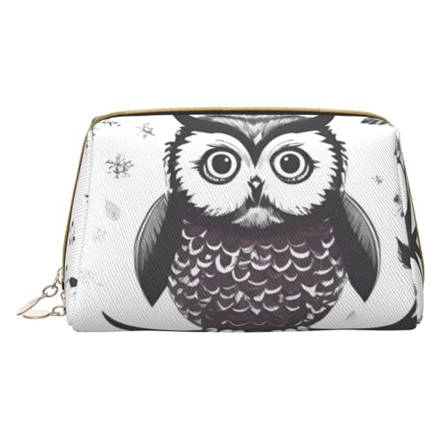 HGFVY Kulturbeutel mit Eulenmotiv, Reisefreundlicher Make-up-Organizer für Make-up-Pinsel, Lippenstifte, Weiss/opulenter Garten, Einheitsgröße von HGFVY