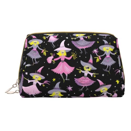 HGFVY Kulturbeutel mit Hexen-Motiv, Reisefreundlicher Make-up-Organizer für Make-up-Pinsel, Lippenstifte, Weiss/opulenter Garten, Einheitsgröße von HGFVY