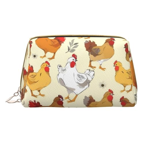 HGFVY Kulturbeutel mit Hühnerbrut, reisefreundlicher Make-up-Organizer für Make-up-Pinsel, Lippenstifte, Weiss/opulenter Garten, Einheitsgröße von HGFVY