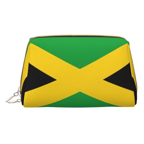 HGFVY Kulturbeutel mit Jamaika-Flagge, Reisefreundlicher Make-up-Organizer für Make-up-Pinsel, Lippenstifte, Weiss/opulenter Garten, Einheitsgröße von HGFVY
