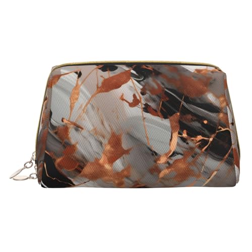 HGFVY Kulturbeutel mit Marmorstruktur, Kupferspritzer, Reisefreundlicher Make-up-Organizer für Make-up-Pinsel, Lippenstifte, Weiss/opulenter Garten, Einheitsgröße von HGFVY