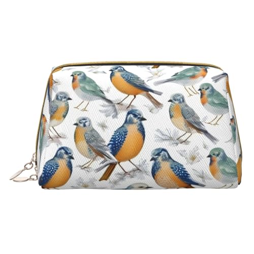 HGFVY Kulturbeutel mit Papageien auf Ästen, reisefreundlicher Make-up-Organizer für Make-up-Pinsel, Lippenstifte, Weiss/opulenter Garten, Einheitsgröße von HGFVY