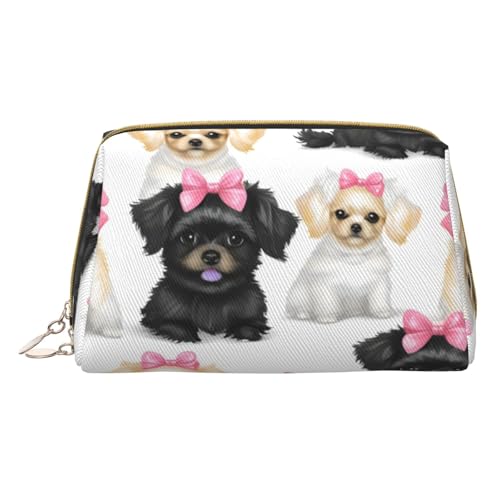 HGFVY Kulturbeutel mit Pomeranian-Muster, reisefreundlicher Make-up-Organizer für Make-up-Pinsel, Lippenstifte, Weiss/opulenter Garten, Einheitsgröße von HGFVY